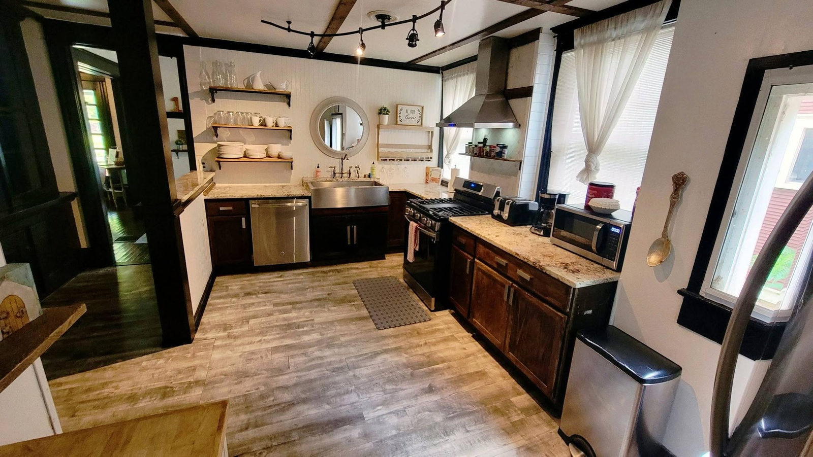 Spotless kitchen after cleaning
